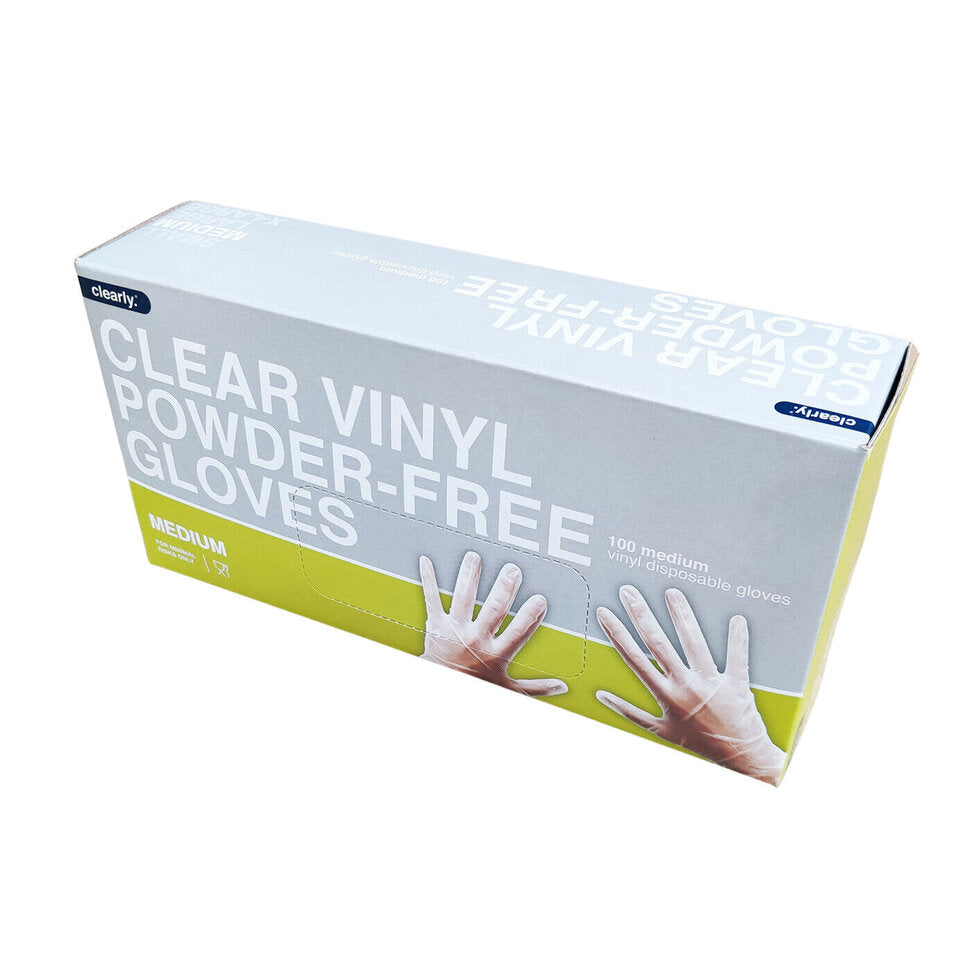 Clearly Medium Clear Gloves 1pcs x 100 Gloves