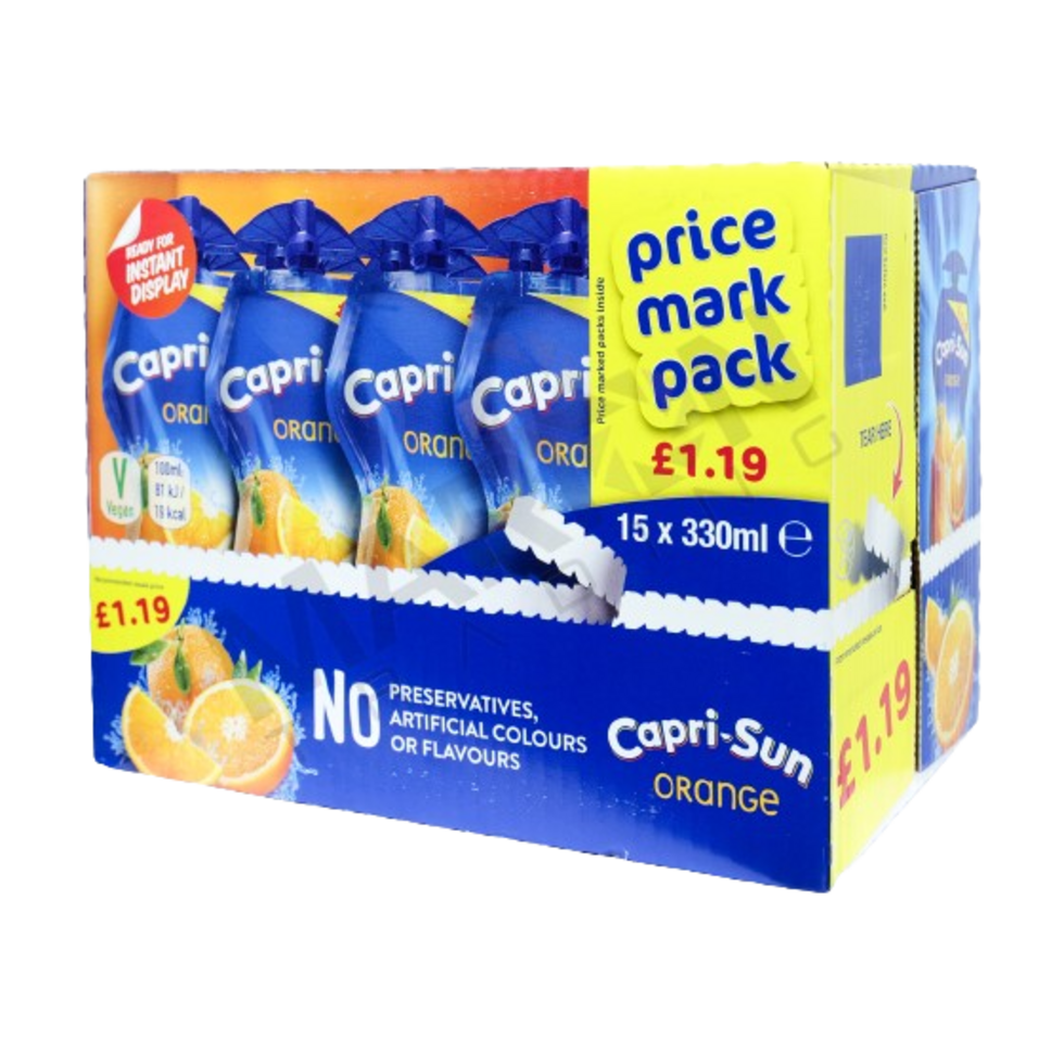 Capri Sun Orange Sbox (15pcsx330ml) Pmp £1.19